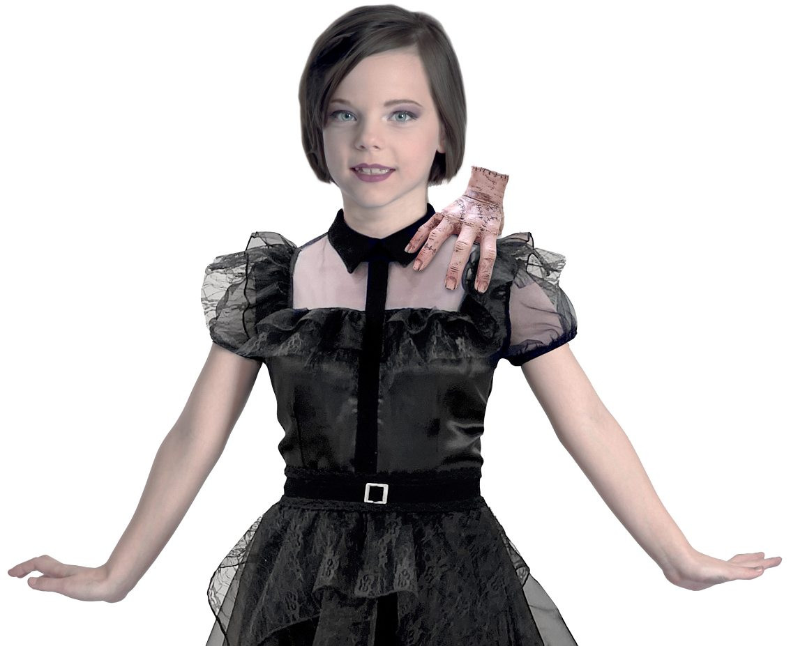 Gothic Prom role-play set for kids (black dress with belt), size 120/130 cm